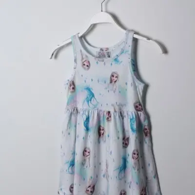 Mavi Elsa Penye Elbise